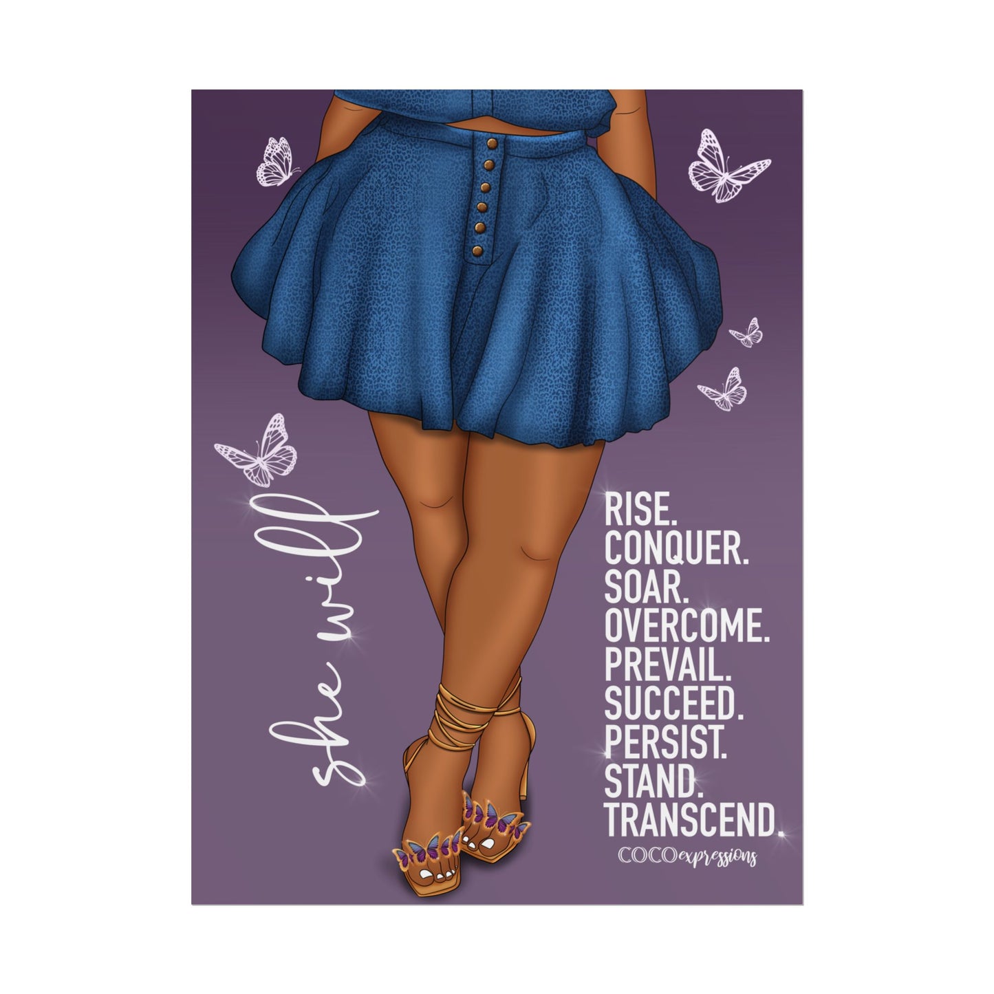 She Will" – An Art Print for the Woman Who Rises Anyway – Art Print