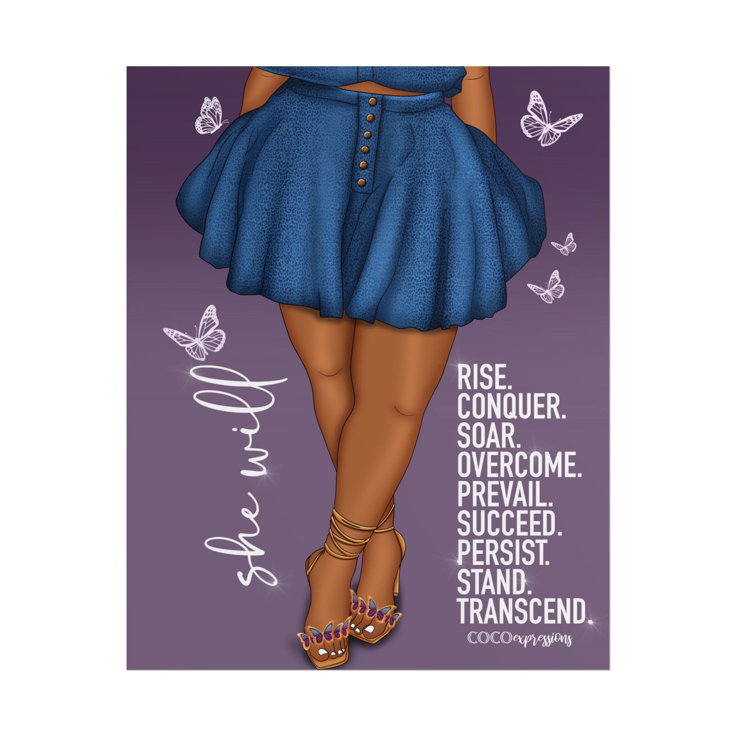 She Will" – An Art Print for the Woman Who Rises Anyway – Art Print