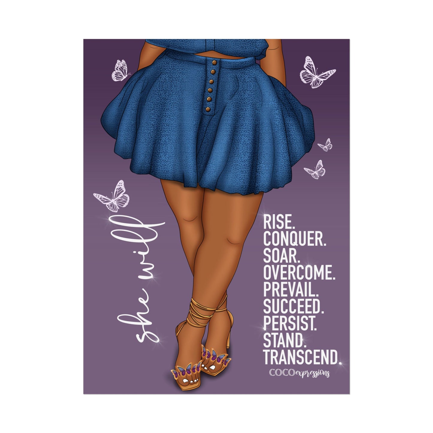 She Will" – An Art Print for the Woman Who Rises Anyway – Art Print