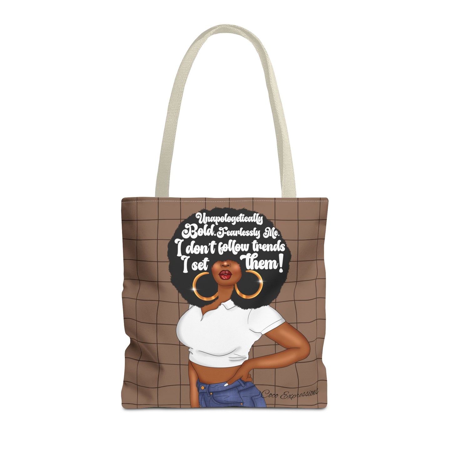 Trendsetter Spun Polyester Tote – 'Unapologetically Bold' Edition