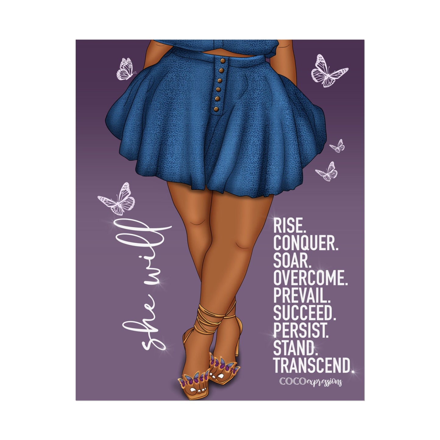 She Will" – An Art Print for the Woman Who Rises Anyway – Art Print
