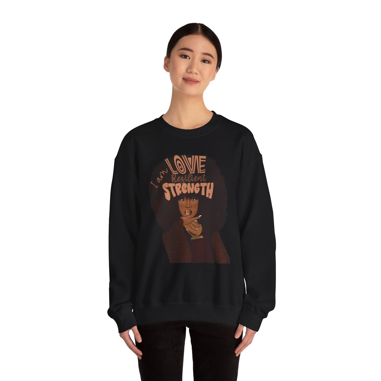 I AM Love, I AM Resilient, I AM Strength Unisex Heavy Blend™ Crewneck Sweatshirt