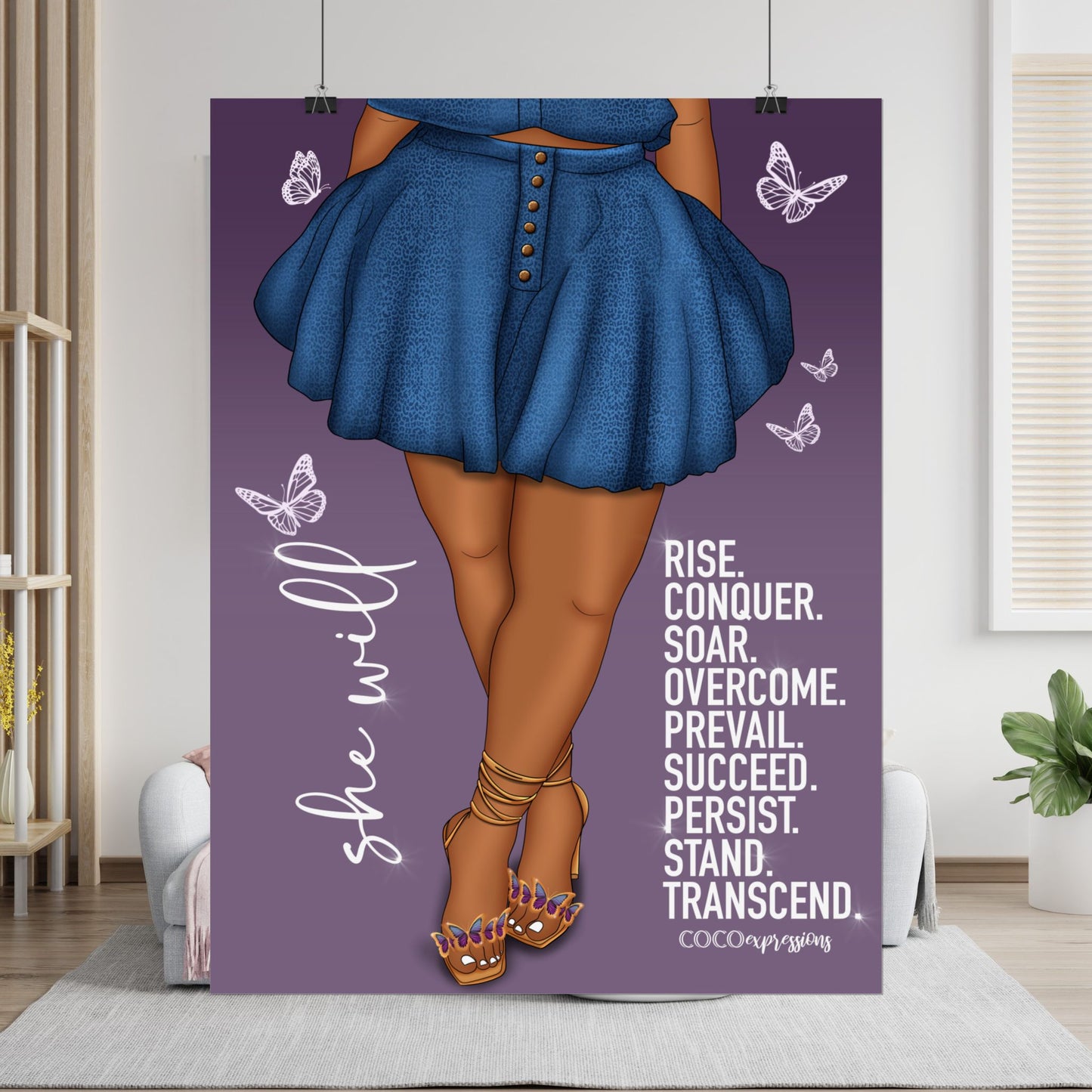 She Will" – An Art Print for the Woman Who Rises Anyway – Art Print