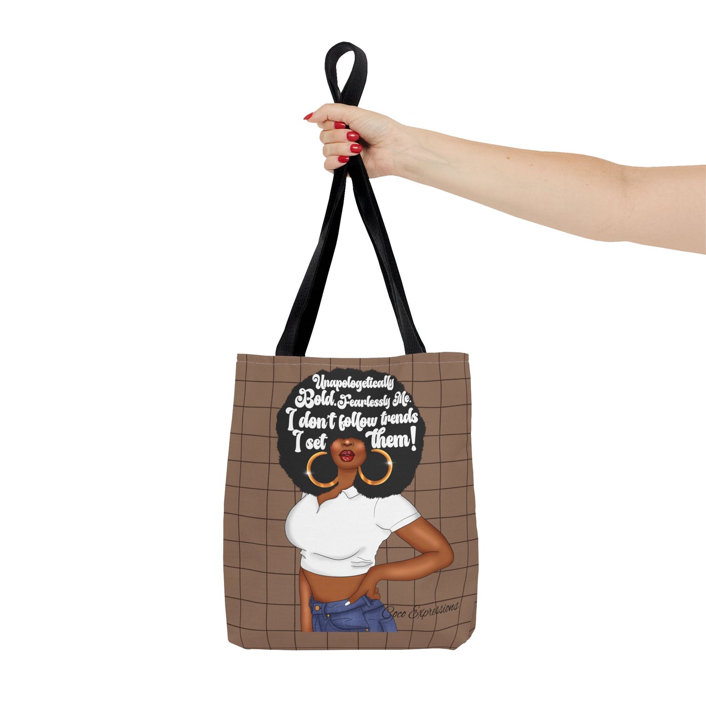 Trendsetter Spun Polyester Tote – 'Unapologetically Bold' Edition