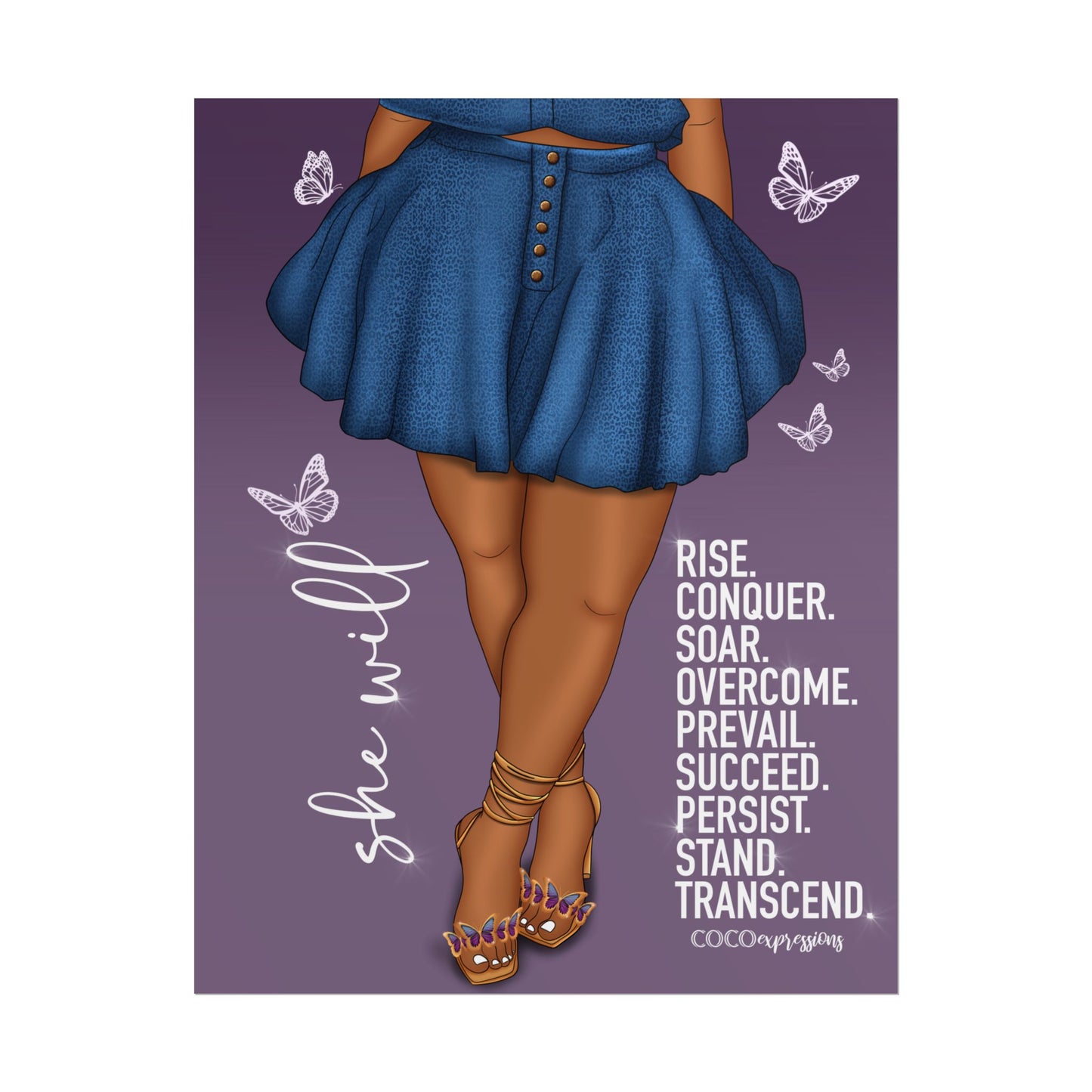 She Will" – An Art Print for the Woman Who Rises Anyway – Art Print