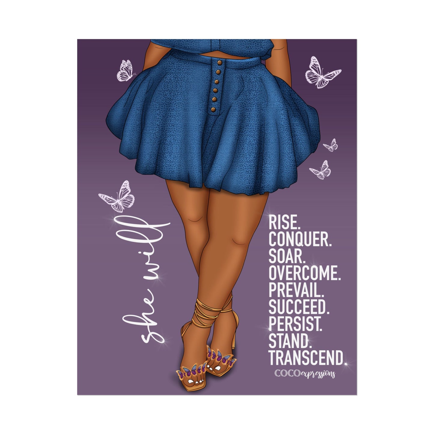 She Will" – An Art Print for the Woman Who Rises Anyway – Art Print