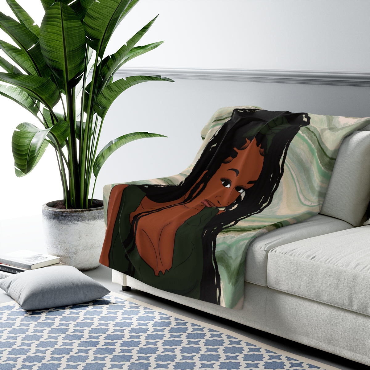 Loc Queen! Sherpa Fleece Blanket