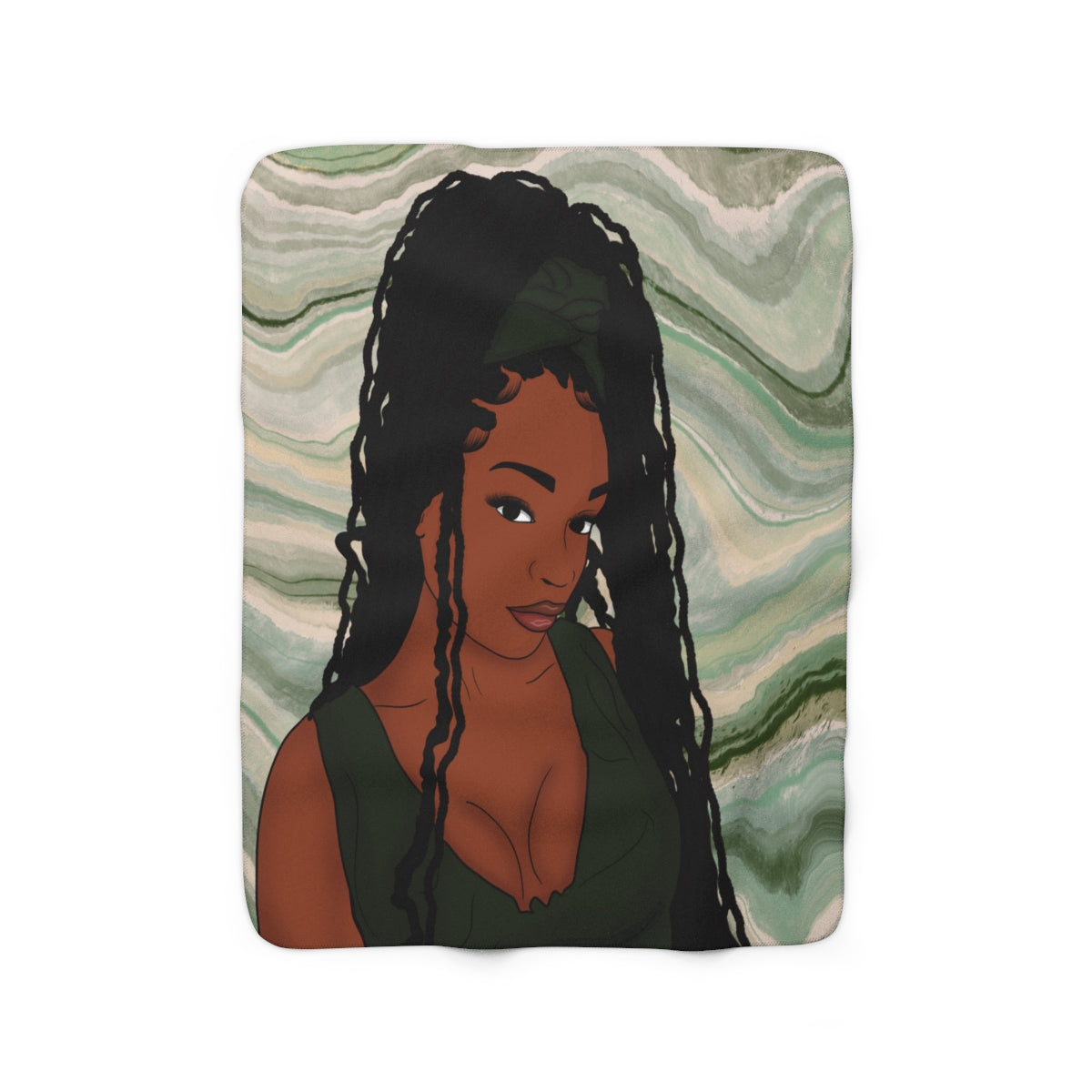 Loc Queen! Sherpa Fleece Blanket
