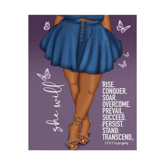 She Will" – An Art Print for the Woman Who Rises Anyway – Art Print