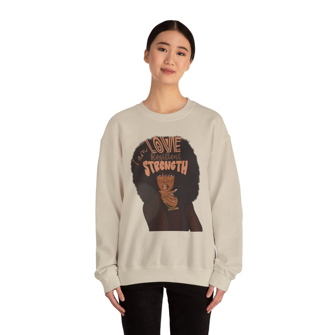 I AM Love, I AM Resilient, I AM Strength Unisex Heavy Blend™ Crewneck Sweatshirt