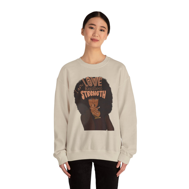 I AM Love, I AM Resilient, I AM Strength Unisex Heavy Blend™ Crewneck Sweatshirt