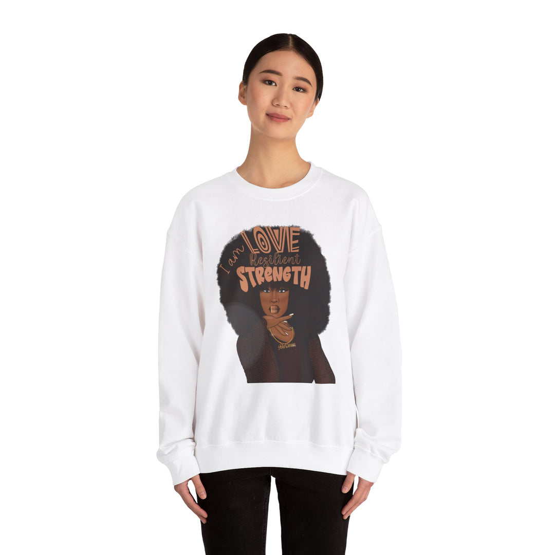 I AM Love, I AM Resilient, I AM Strength Unisex Heavy Blend™ Crewneck Sweatshirt