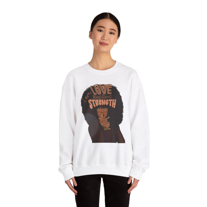 I AM Love, I AM Resilient, I AM Strength Unisex Heavy Blend™ Crewneck Sweatshirt