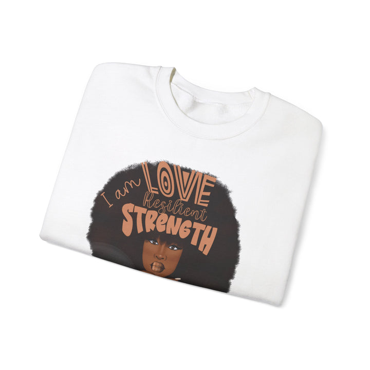 I AM Love, I AM Resilient, I AM Strength Unisex Heavy Blend™ Crewneck Sweatshirt