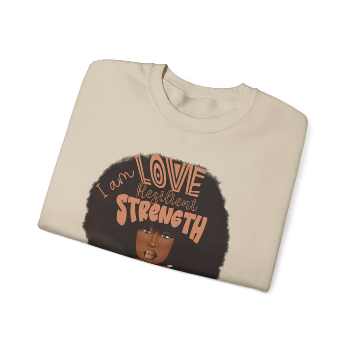 I AM Love, I AM Resilient, I AM Strength Unisex Heavy Blend™ Crewneck Sweatshirt