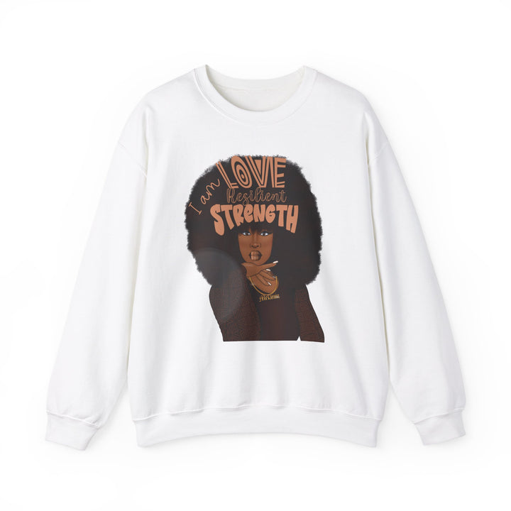 I AM Love, I AM Resilient, I AM Strength Unisex Heavy Blend™ Crewneck Sweatshirt