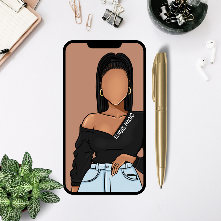 Blk Girl Magic Digital iPhone Wallpaper/Screensaver